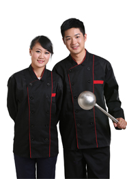 黑色長(zhǎng)袖廚師服TMCSF-008 黑色長(zhǎng)袖廚師服TMCSF-008