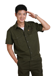 短袖工作服軍綠色TMYSDX-010 短袖工作服軍綠色TMYSDX-010