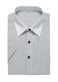 黑條紋cvc襯衫TMHC503 黑條紋cvc襯衫TMHC503