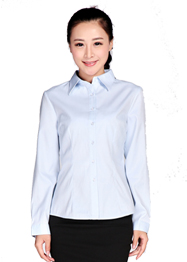 藍色翻領長袖襯衣TMCS-004 藍色翻領長袖襯衣TMCS-004