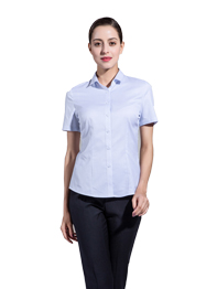 女短袖關門領襯衣GWD6033 女短袖關門領襯衣GWD6033