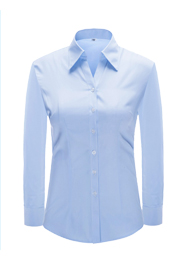 女長袖V領襯衣 YW4517 女長袖V領襯衣 YW4517